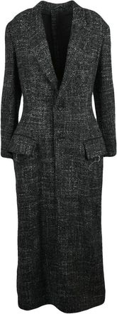 Yohji Yamamoto Cappotto - Dames - Mantel - Veelkleurig - L - Wol - Jassen