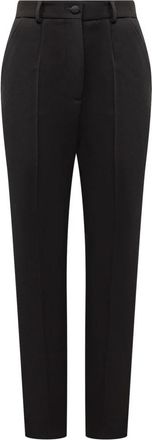 Dolce & Gabbana Stretch Gabardine Broek - Dames - Slim Fit Broeken - Zwart - M - Wol - Broeken