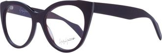 Yohji Yamamoto Stijlvolle Cat Eye Blue-Filter Brilmonturen - Dames - Brillen - Paars - ONE Size - Accessoires