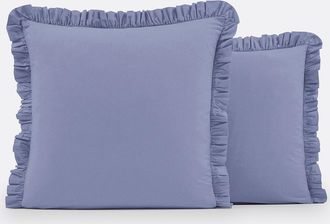 La Redoute Interieurs Kussensloop met volant in gewassen katoen, Scenario