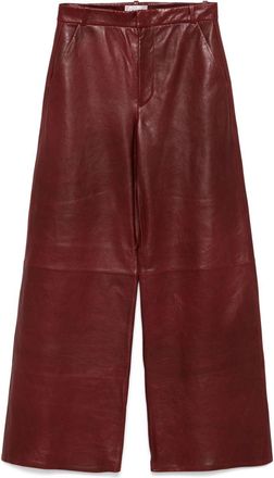 Frame Denim Wide-Leg Trousers - Womens - Lamb Skin/Viscose