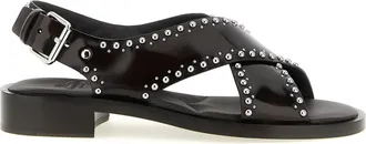 Churchs Brown Calfskin Flat Womens Sandals