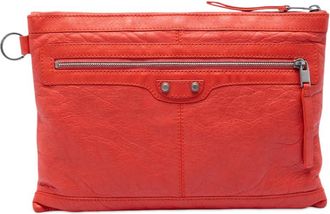 Balenciaga Pre-owned Balenciaga Lambskin Motocross Classic Clip M Clutch Ladies B41ATF3GEIRAHEDB