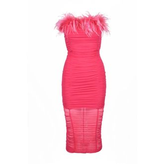 Patrizia Pepe Vestido Bustier de Tul con Cierre de Cremallera - Dresses - Mujer - Rosa - XL