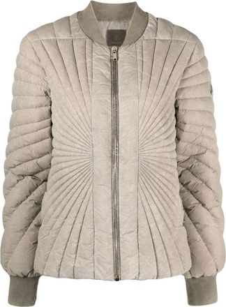 Rick Owens Radiance Flight padded bomber jacket - women - Polyamide/Polyester/Goose Down/Polyamide/Goose Feather - 0 - Neutrals