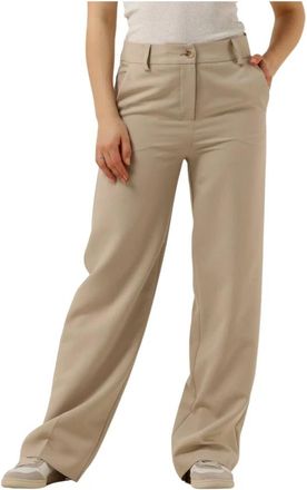 Notre-V Wijde Broek - Dames - Wijde Broeken - Beige - L - Broeken