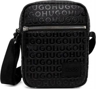 HUGO BOSS Ethon 2.0 Crossbodytas - Heren - Schoudertassen - Zwart - ONE Size - Leer - Tassen