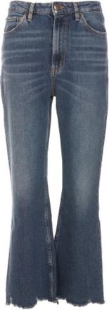 3x1 Hoge Taille Wijde Jeans voor Vrouwen - Dames - Loose Fit Jeans - Blauw - W24 - Denim - Jeans