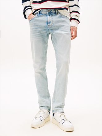 Tommy Jeans Slim-fit-Jeans TOMMY JEANS Scanton Slim, Herren, Gr. 30, L&auml;nge 32, blau (denim ultra light), Denim/Jeans, Obermaterial: 99% Baumwolle, 1% Elasthan, re