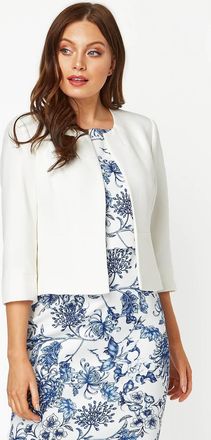 Roman 3/4 Sleeve Tailored Jacquard Jacket