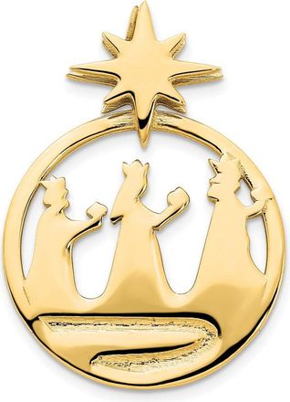 Diamond2Deal 14k Yellow Gold Polished Three Wise Men North Star Pendant