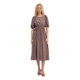 Pinko Pinko, Kleedjes, Dames, Bruin, XS, Katoen, Ethel Dress