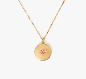 Kate Spade New York The Color Spark Collection Pink Peace Medallion Necklace