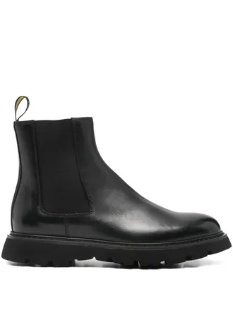 Doucal's 30mm elasticated lug-sole chelsea boots - Black
