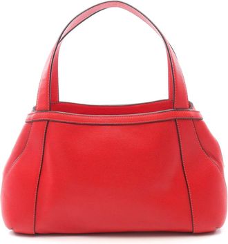 Valextra Leather Handbag Red