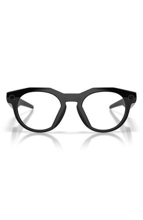 Oakley Gender Inclusive Meta HSTN 51mm Round Glasses in Black /Clear at Nordstrom