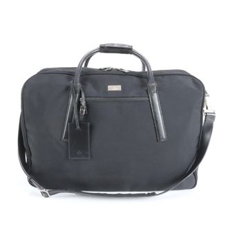 Gucci Black Leather Nylon Boston Bag Tote Bag (Pre-Owned)