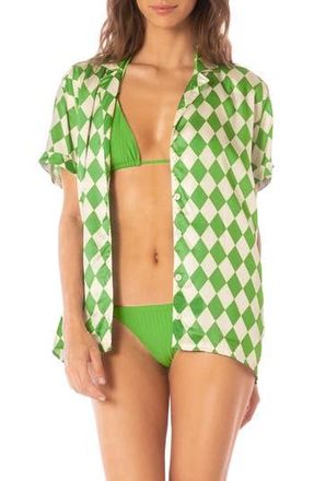 Maaji Meissa Cover-Up Shirt in Bright Green at Nordstrom Rack, Size Medium