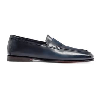 Santoni Heren, Schoenen, Blauw, Maat: 40 1/2 EU Leer