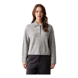Marc O'Polo Gebreide trui met ronde hals - Dames - Truien - Grijs - Maat: XS Wol