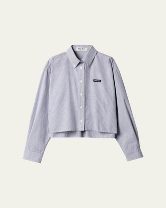 Miu Miu Check Poplin Shirt