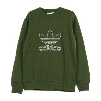 adidas Outline Line Crew Sweatshirt - Heren - Sportshirts - Groen - L - Fitness