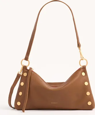 Hammitt Hammitt Kyle Mahogany Pebble Brushed Gold Red Zip