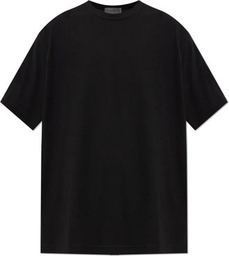 Yohji Yamamoto Ultima Katoenen Ronde Hals Tee - Heren - T-shirts - Zwart - M - Katoen - Tops
