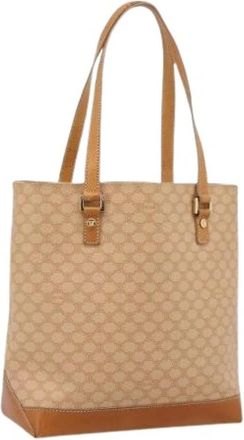 Celine Pre-owned Vintage Plastic Tote Bag - Dames - Vintage Shopper - Beige - ONE Size - Leer - Vintage