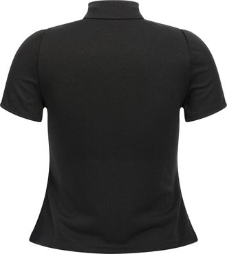 Courr&egrave;ges Logo-Embroidered Interlock Shirt - Black