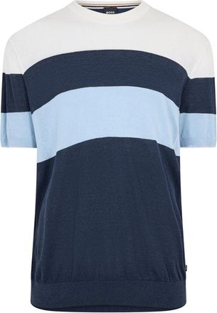 HUGO BOSS Mens Tramonte Knitted Top in Dark Blue - Size 2XL