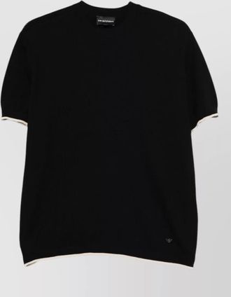 Emporio Armani knit t shirt contrast collar crew neck