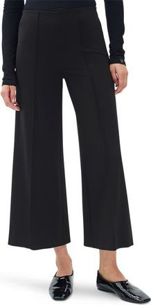 Rag & Bone Irina Wide Leg Crop Pants in Black at Nordstrom, Size Xx-Small