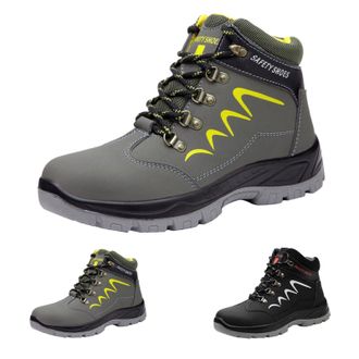 Generic Mens Ankle High Waterproof Boots Men Walking Hiking Shoes Backpacking Lace-up Boots Comfortable Durable Anti Slip Shoes Outdoor Trekking Camping Footw