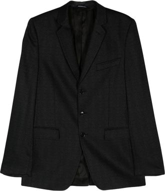 Dolce & Gabbana 2000s jacquard single-breasted jacket - men - Wool/Viscose/Polyester/Acetate/Viscose - 48 - Black