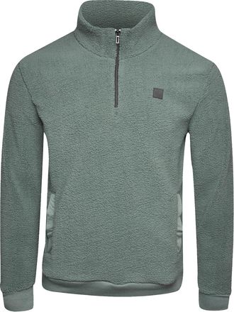 Soul Star Mens Fleece Jacket 1/4 Zip High Neck 100% Polyester Long Sleeve Jackets for Men, Green Colour, size- 2XL