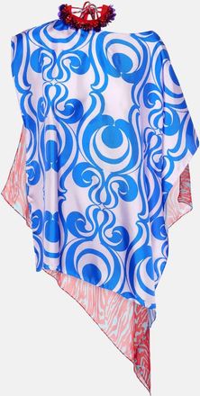 Dries Van Noten Embellished printed silk-blend blouse