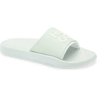 BOSS Nil Slide Sandal in Light/Pastel Green at Nordstrom Rack, Size 11Us / 10Uk