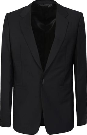 Givenchy Klassieke zwarte blazer met moderne twist - Heren - Blazers - Zwart - XL - Wol - Jassen