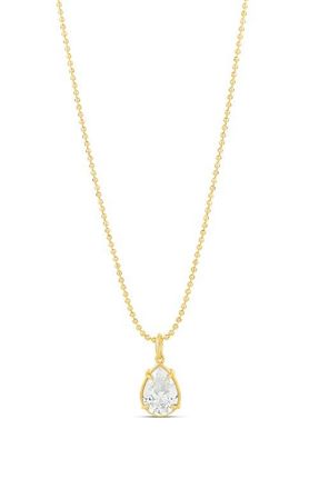 SHYMI Cubic Zirconia Pendant Necklace in Gold at Nordstrom, Size 16