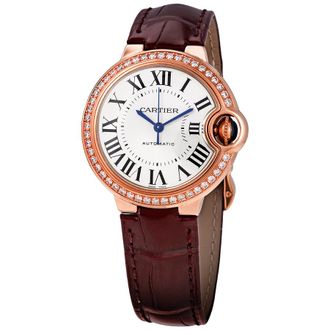 Cartier Pre-owned Cartier Ballon Bleu De Cartier Diamond Silvered sunray-brushed Dial Ladies Watch WJBB0033