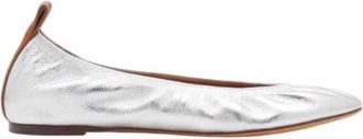 Lanvin Metallic Leather Ballerina Flats, Brand Size 39 ( US Size 8 )
