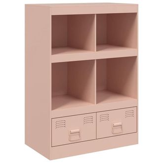 Berkfield Home Highboard Pink 67x39x95 cm Steel | Size: 67 x 39 x 95 cm