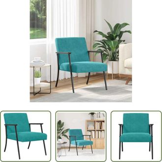 vidaXL Seduta ergonomica - poltrona Turchese 59 x 75 x 78 cm Velluto