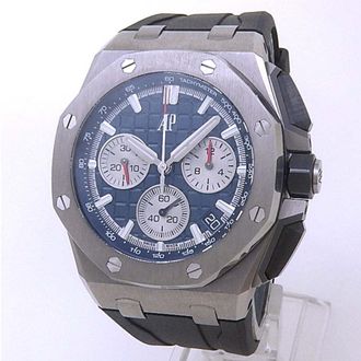 Audemars Piguet Pre-owned Audemars Piguet Royal Oak Offshore Chronograph Tachymeter Blue Dial Mens Watch 26420TI.OO.A027CA.01