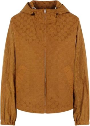 Gucci Chaqueta GG de nailon - Sweatshirts & Hoodies - Mujer - Marr&oacute;n - S