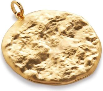Monica Vinader Capri silver disc pendant - women - Other fibres - One Size - Gold