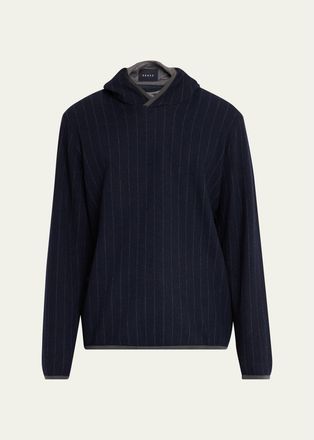 Sease Mens Drone Wool and Cashmere Stripe Hoodie