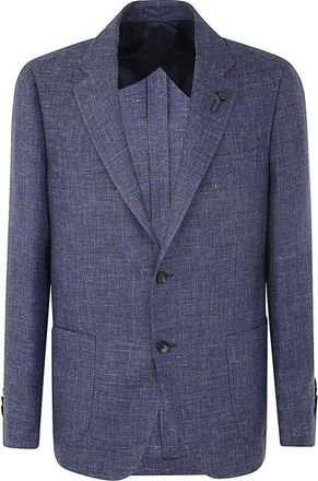 Lardini Heren, Jassen, Blauw, Maat: XL Wol