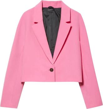 Sisley single-button cropped top - Pink